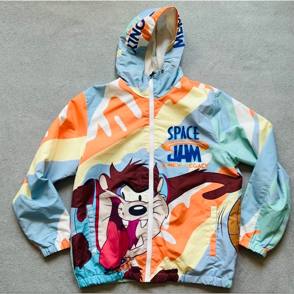 Y2K Space Jam Jacket Taz Bugs Bunny Camo Members Only A New Legacy Windbreaker S